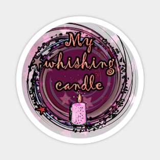 MY WHISHING CANDLE PINK/W Magnet